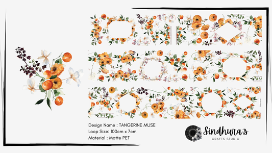 Tangerine Muse | Matt PET Tape for Scrapbook & Journaling