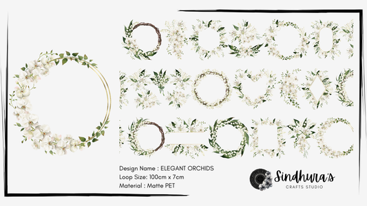 Elegant Orchids | Matte PET Tape