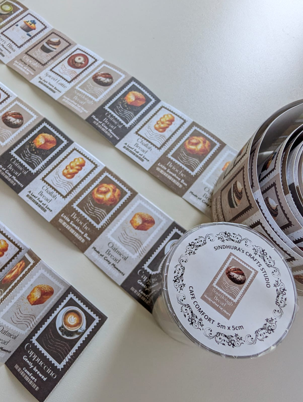Cafe Comfort | Bakery & Coffee Writing Paper Sticker Roll