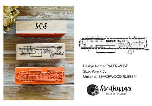 Paper Muse | Wooden Rubber Stamp