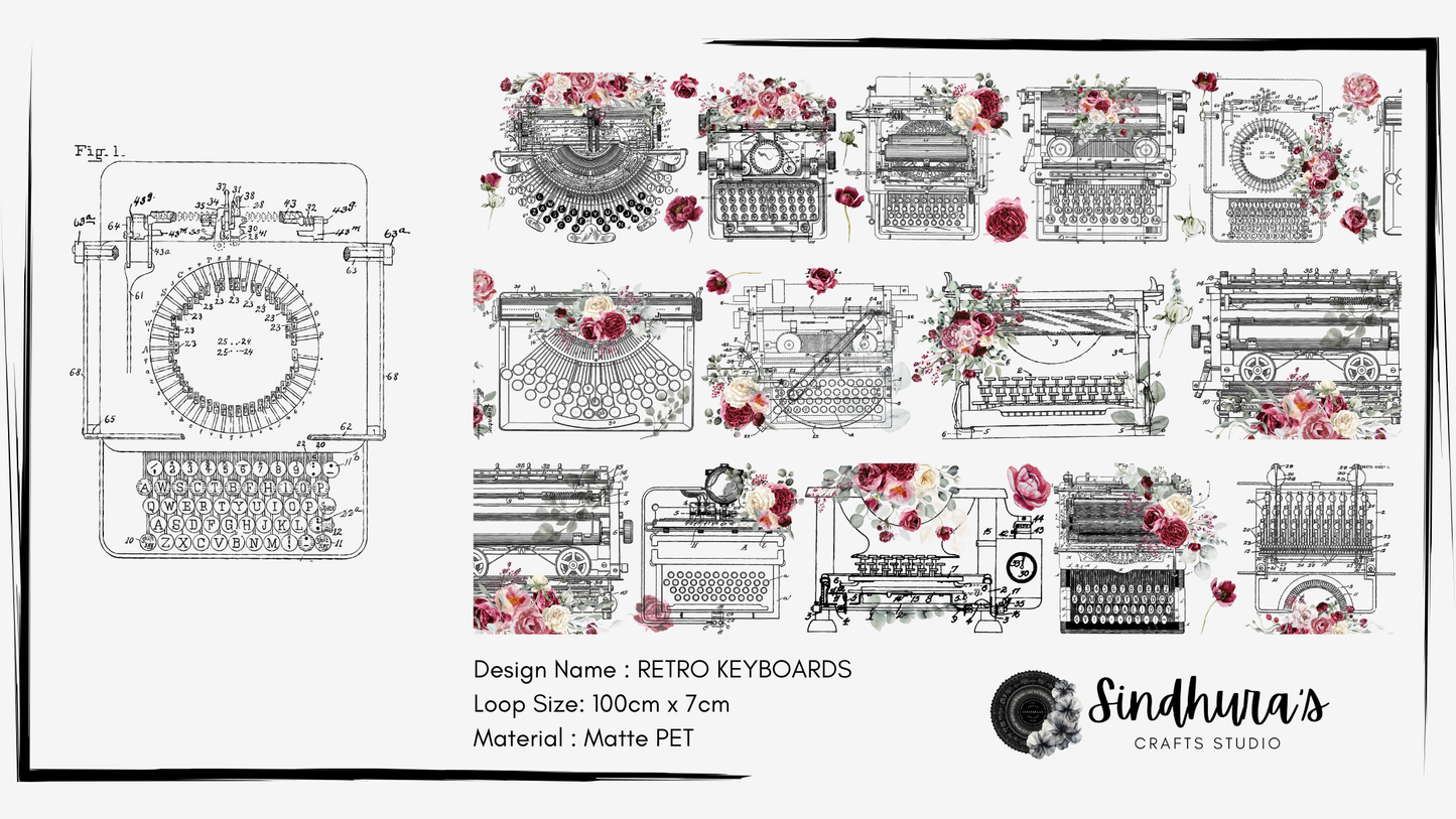Retro Keyboards | Matte PET Tape