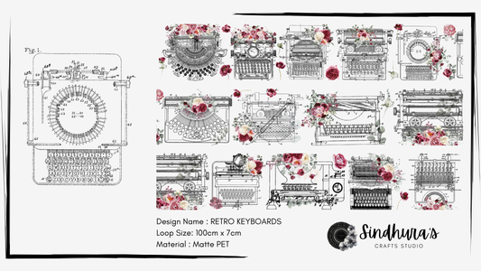 Retro Keyboards | Matte PET Tape