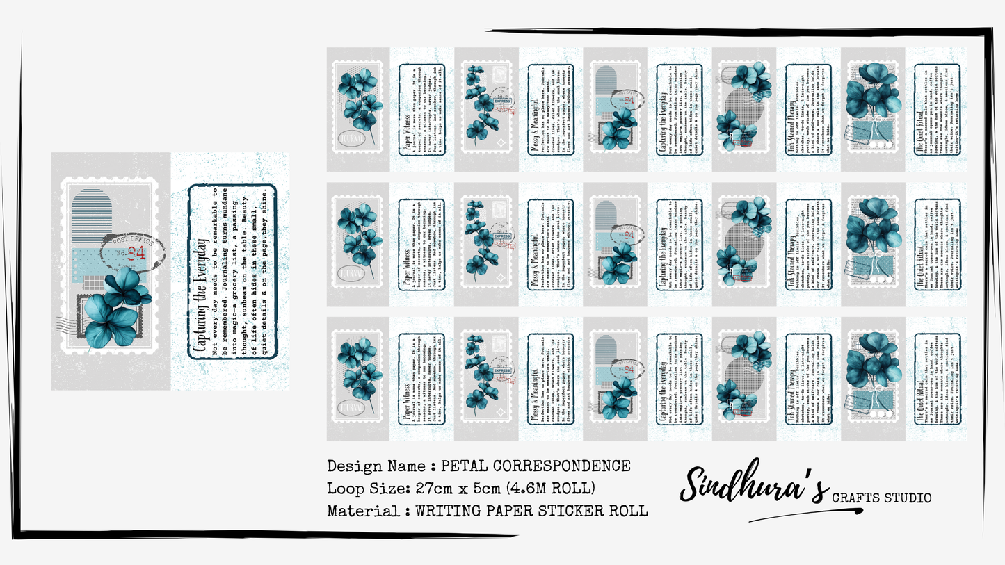 Petal Correspondence | Floral Writing Paper Sticker Roll