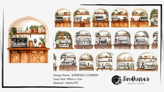 Espresso Corners | Matte PET Tape