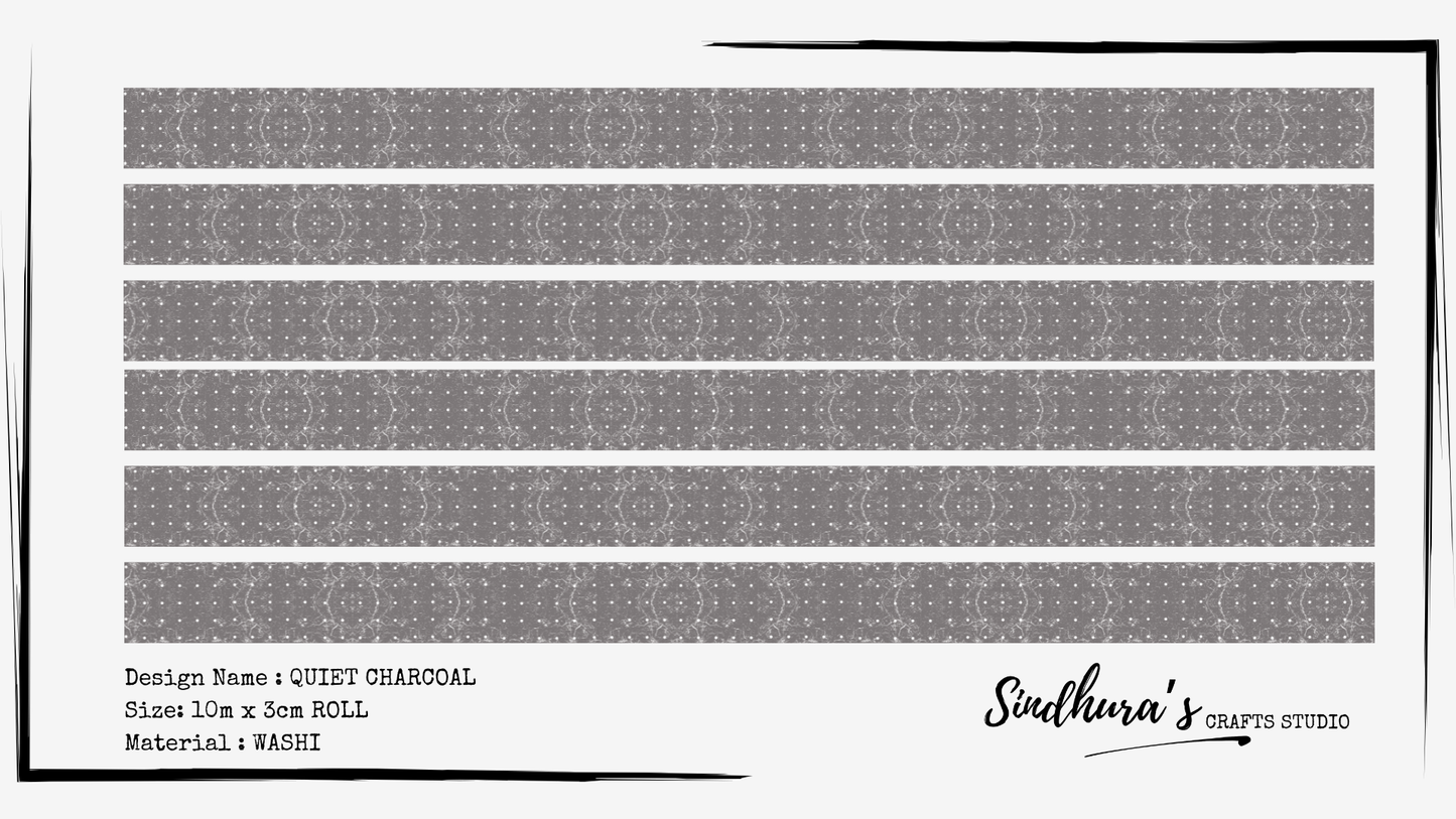 Quiet Charcoal | Minimal Pattern Washi Tape