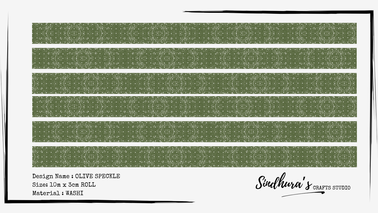 Olive Speckle | Soft Neutral Washi Tape