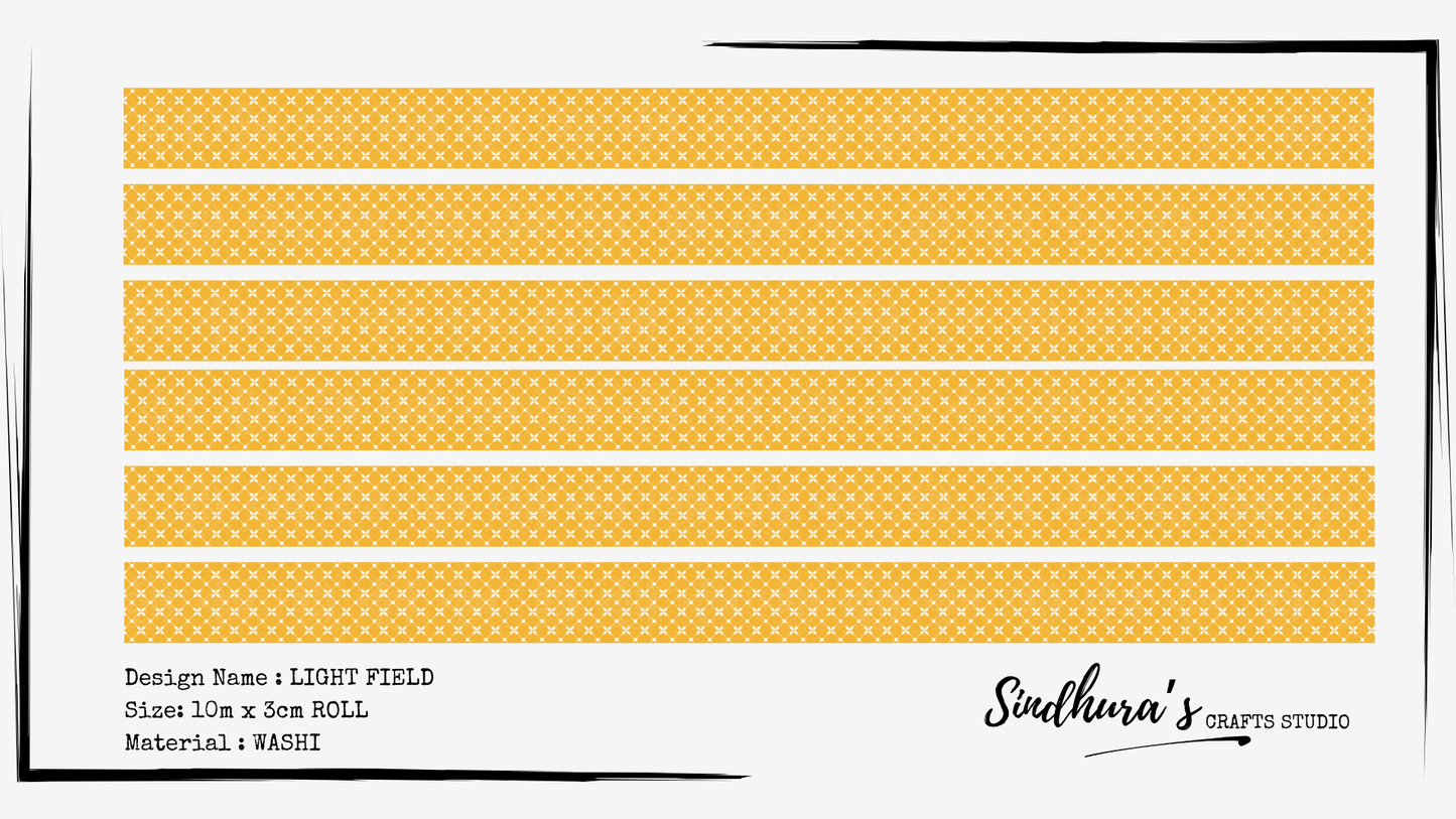 Light Field | Sunshine Grid Washi Tape | Minimal Pattern | 10m Roll