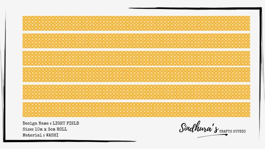 Light Field | Sunshine Grid Washi Tape | Minimal Pattern | 10m Roll