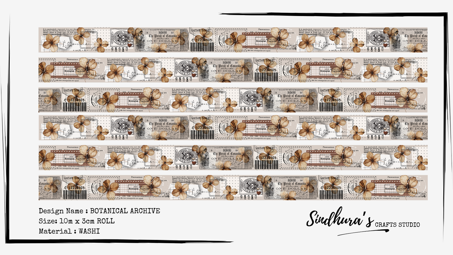 Botanical Archive | Vintage Botanical Washi Tape