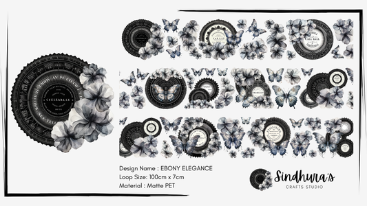 Ebony Elegance | Matte PET Tape