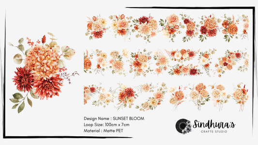 Sunset Bloom | Matte PET Tape