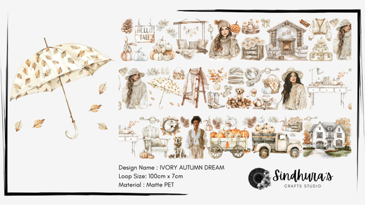 Ivory Autumn Dream | Matte PET Tape