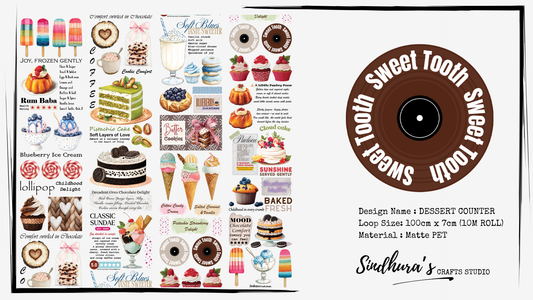 Dessert Counter | Sweet Treats Matte PET Tape