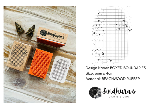 Boxed Boundaries | Wooden Rubber Stamp