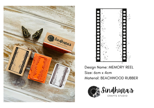 Memory Reel | Wooden Rubber Stamp