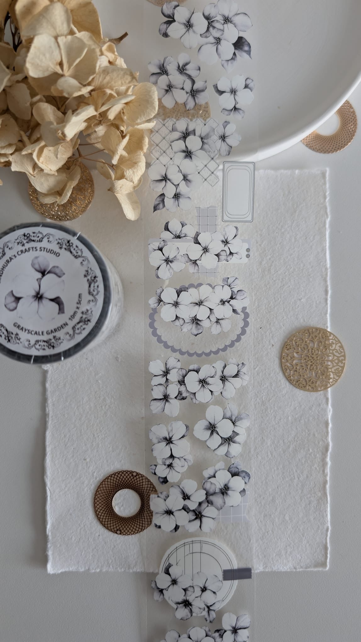 Greyscale Garden | Foil Clear PET | Journaling & Scrapbook Layering
