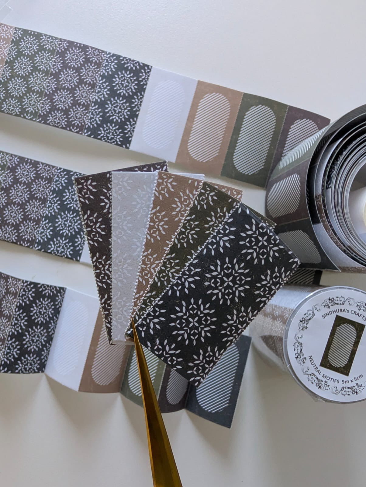 Neutral Motifs | Neutral Writing Paper Sticker Roll