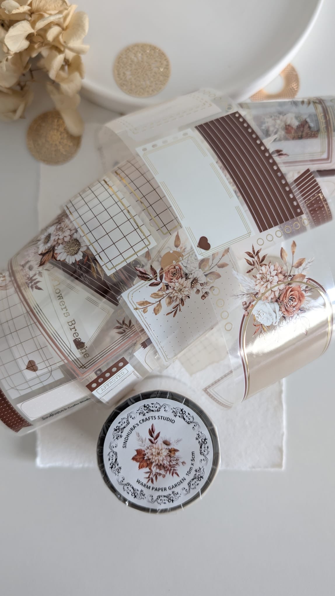 Warm Paper Garden | Foil Clear PET | Journaling & Scrapbook Layering