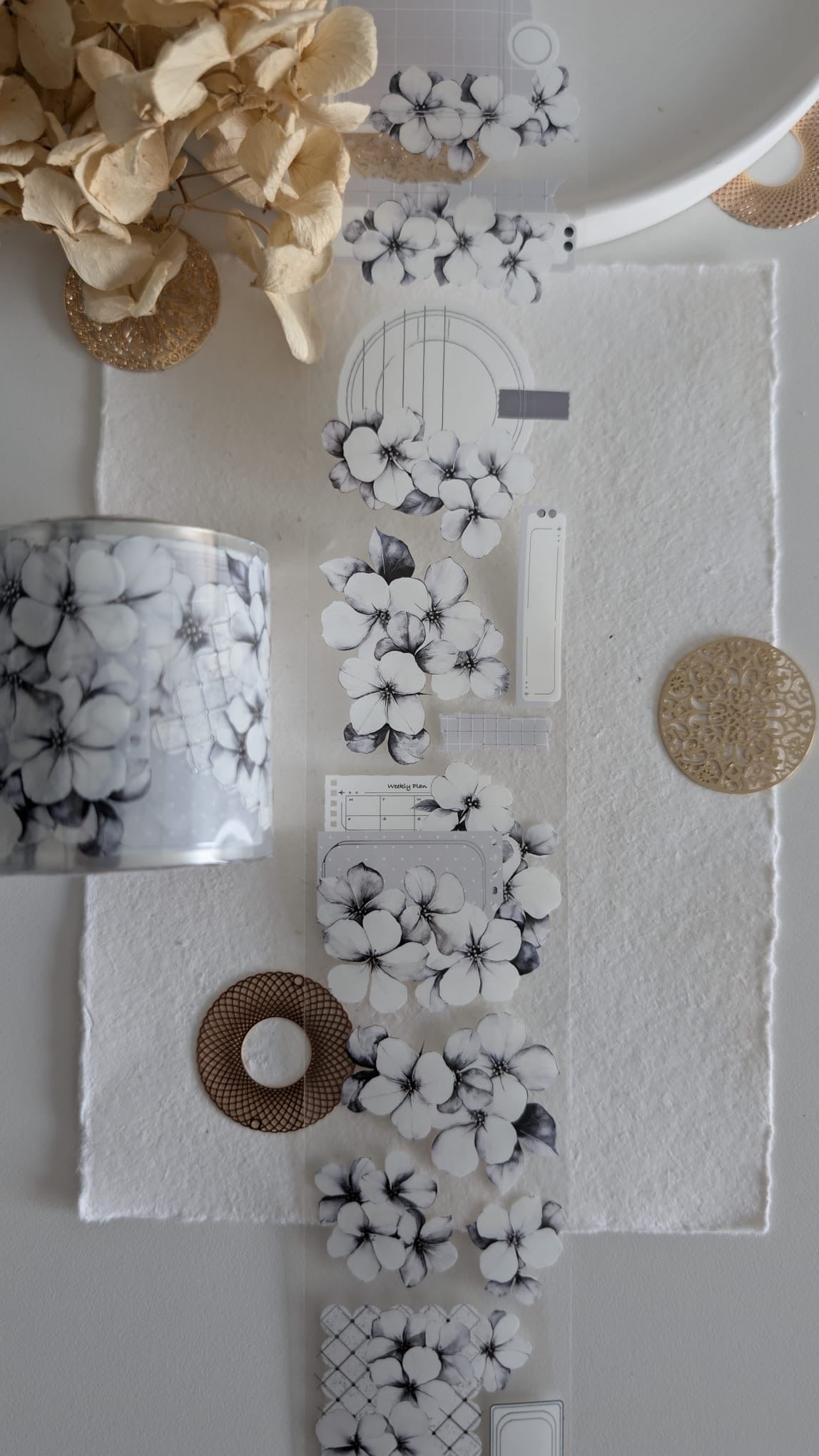 Greyscale Garden | Foil Clear PET | Journaling & Scrapbook Layering