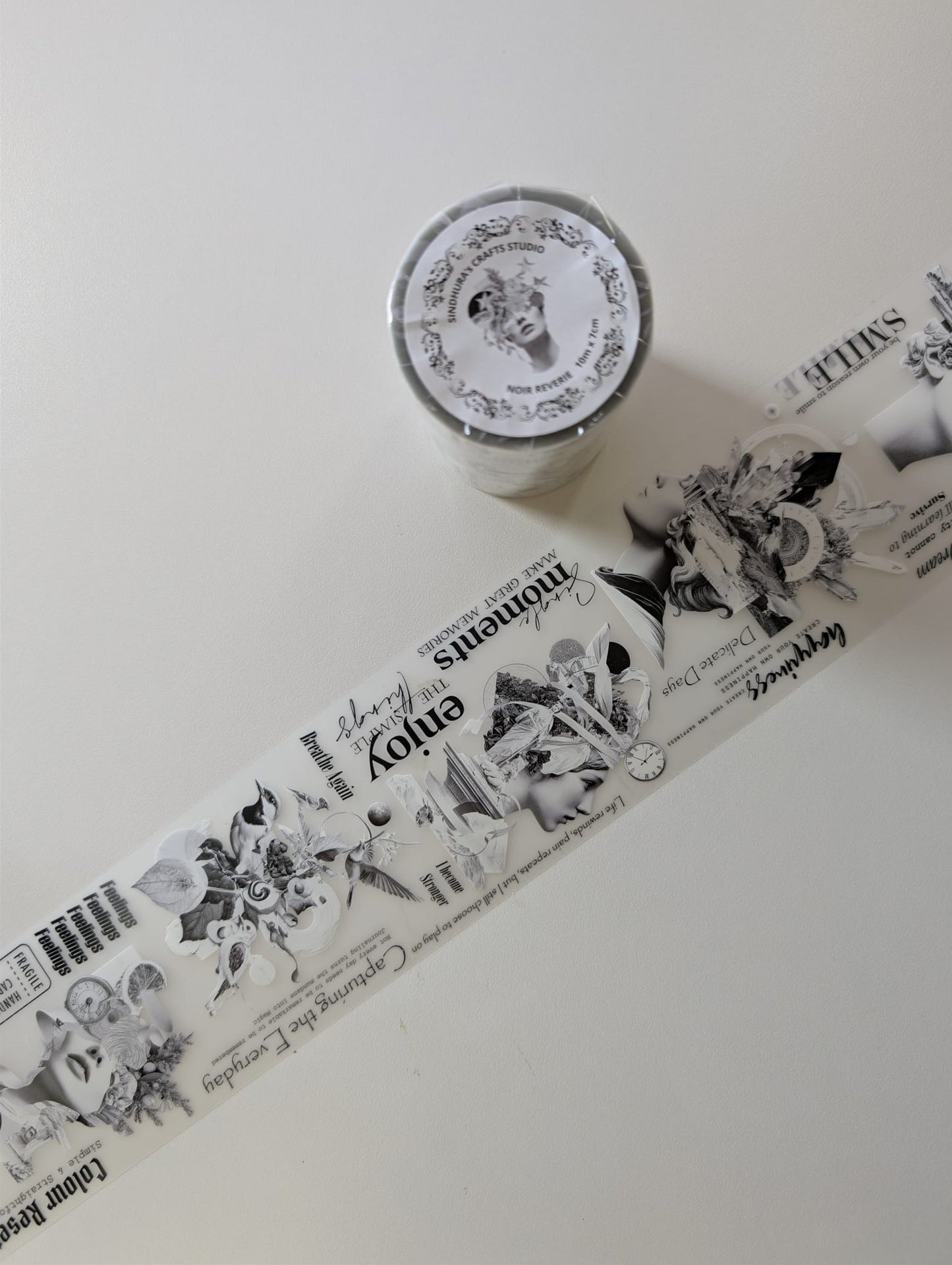 Noir Reverie | Matt PET Tape for Scrapbook & Journaling