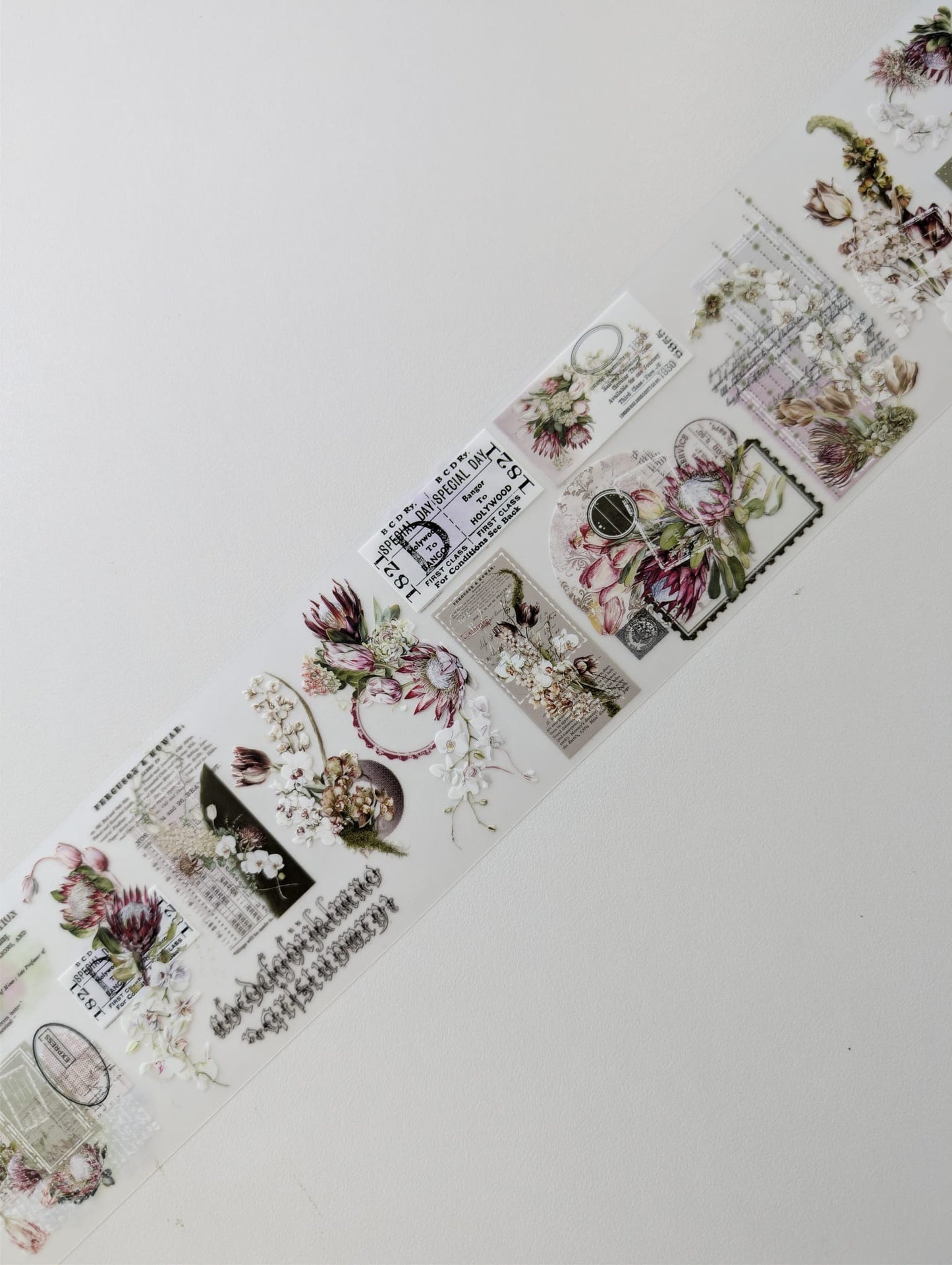 Botanical Postmarks | Matt PET Tape for Scrapbook & Journaling