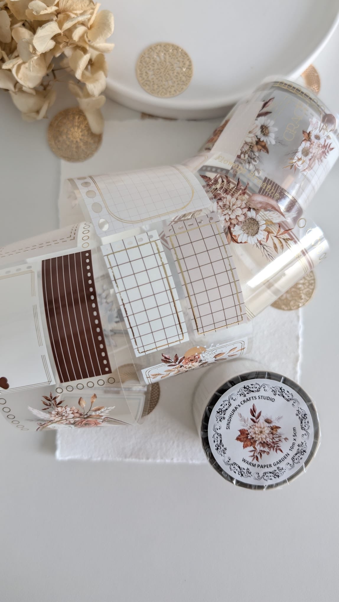 Warm Paper Garden | Foil Clear PET | Journaling & Scrapbook Layering