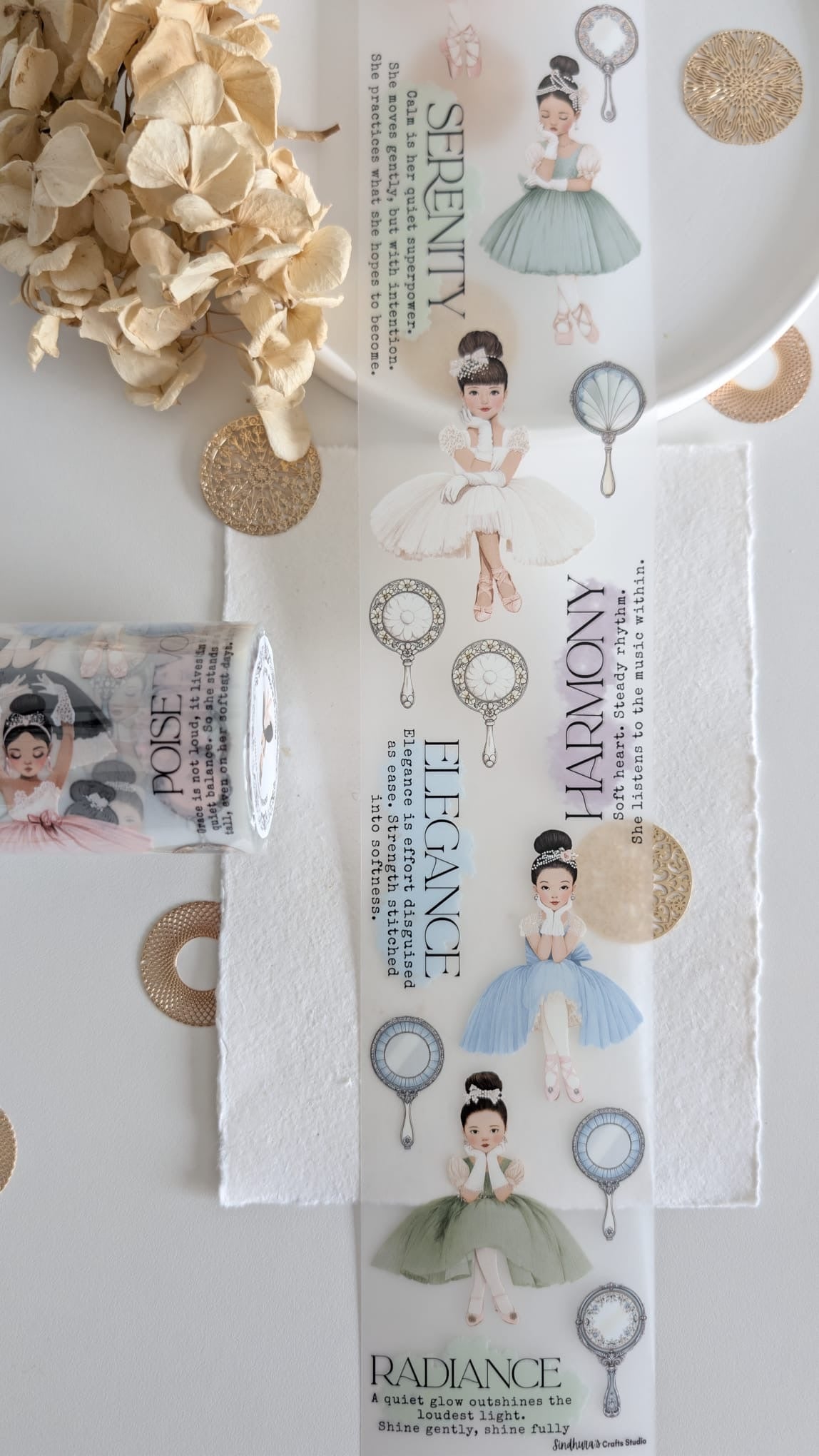 Ballet in Bloom Matte PET Tape | Ballerina Journaling Tape