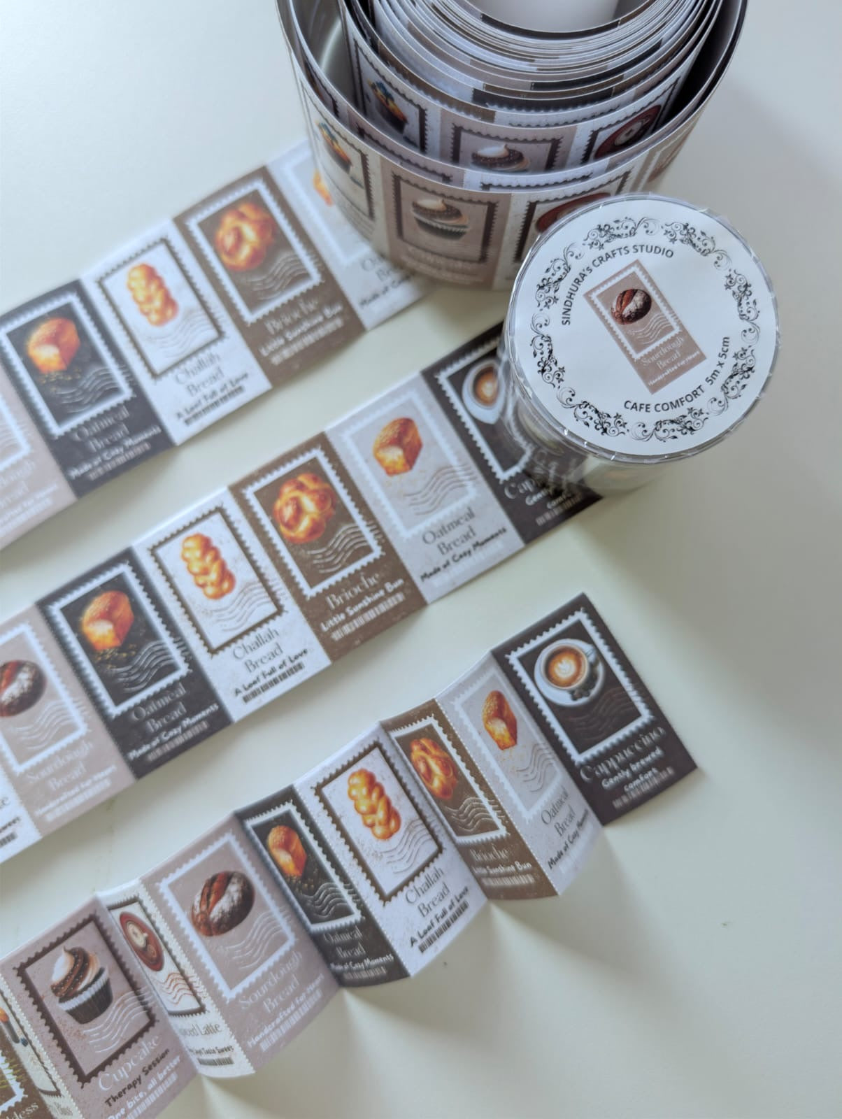 Cafe Comfort | Bakery & Coffee Writing Paper Sticker Roll