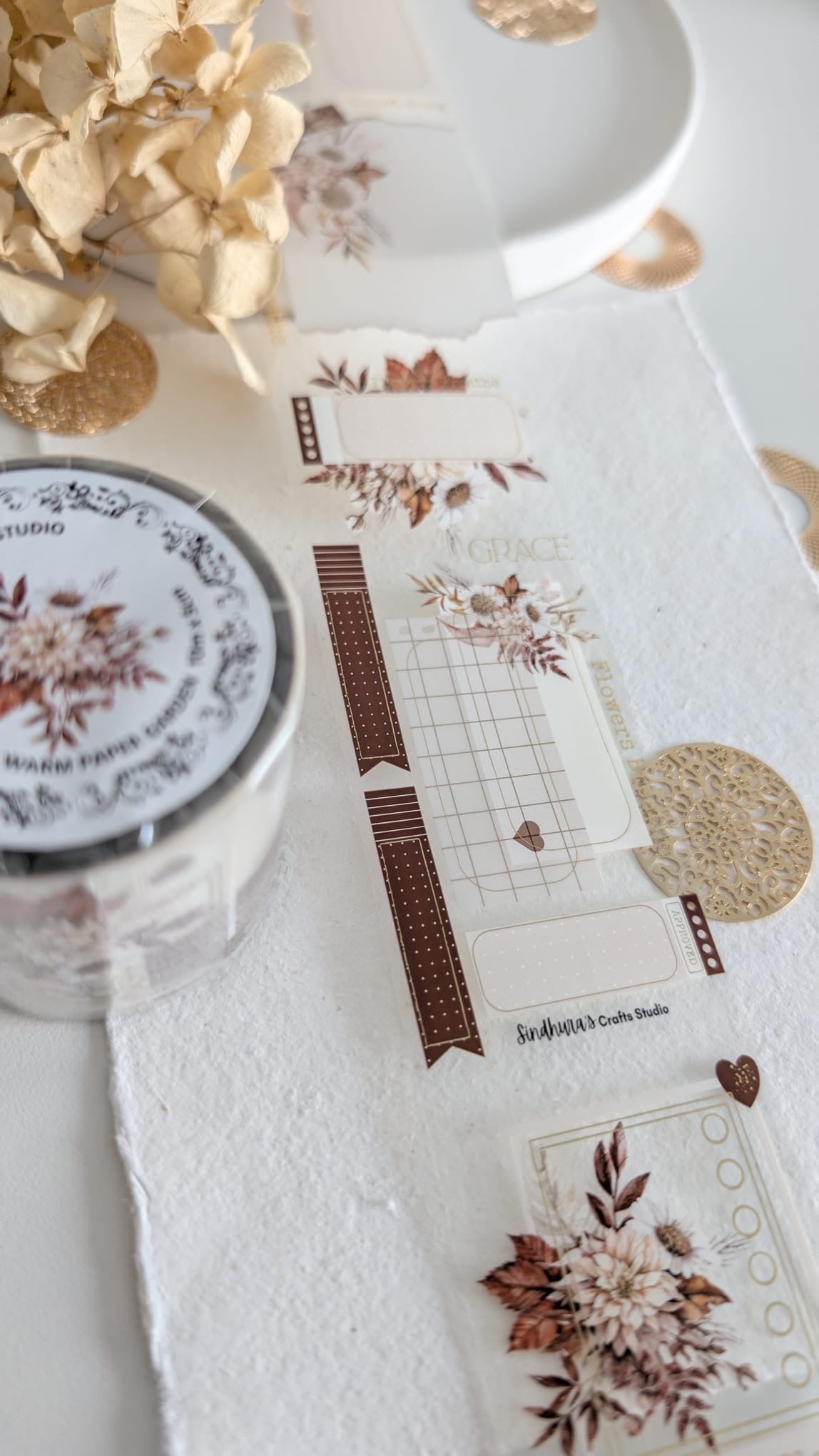 Warm Paper Garden | Foil Clear PET | Journaling & Scrapbook Layering