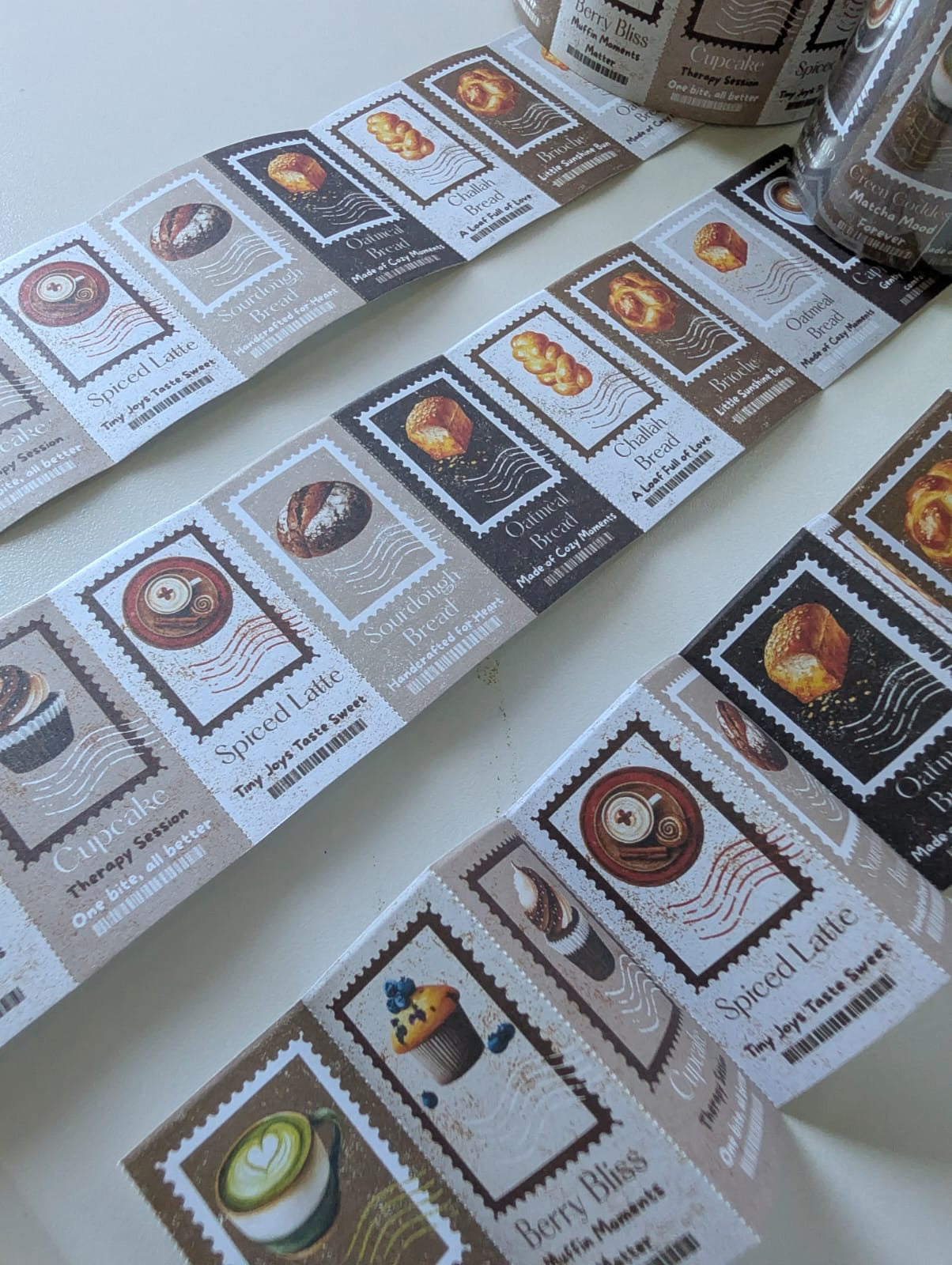 Cafe Comfort | Bakery & Coffee Writing Paper Sticker Roll
