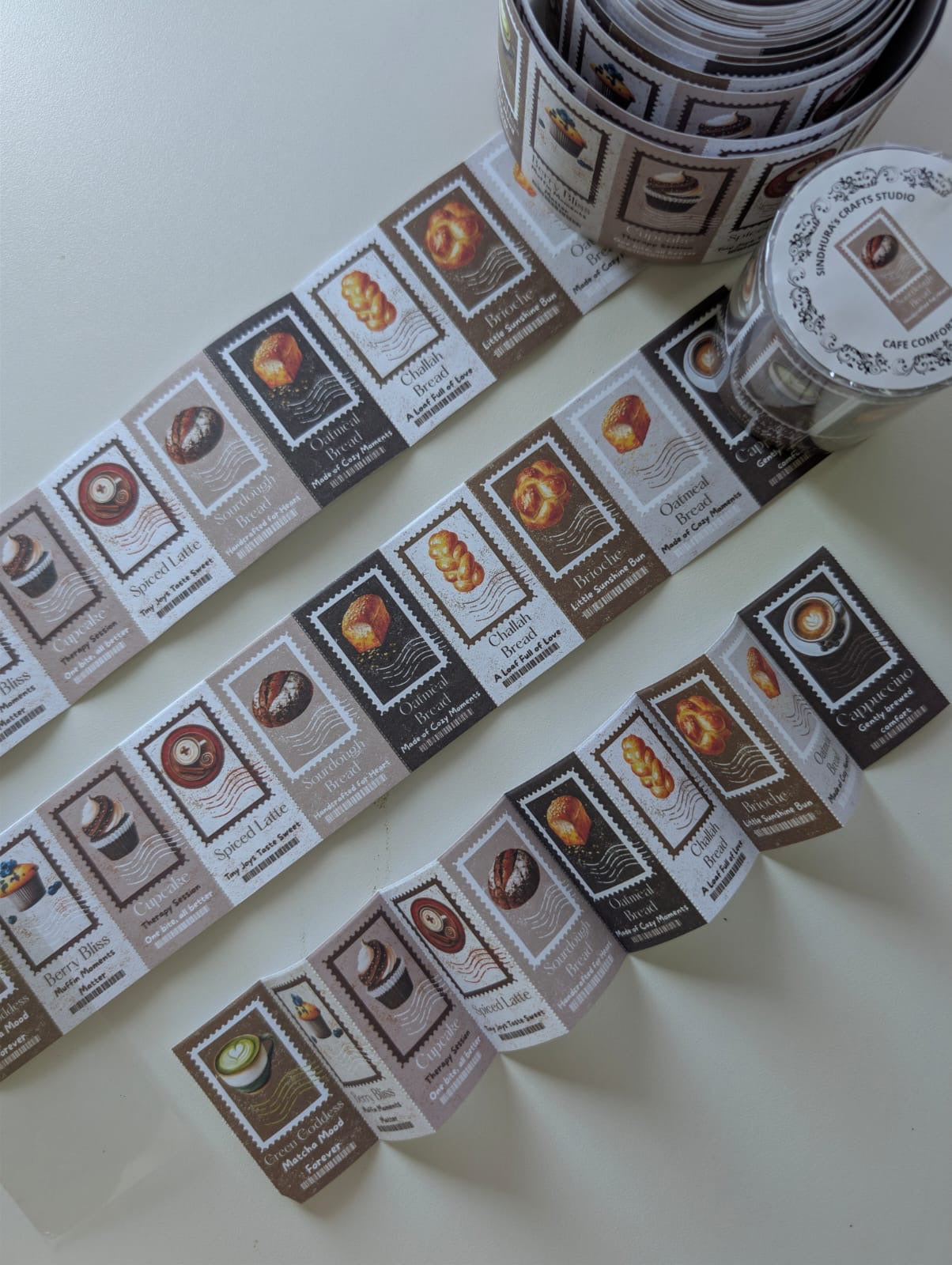 Cafe Comfort | Bakery & Coffee Writing Paper Sticker Roll