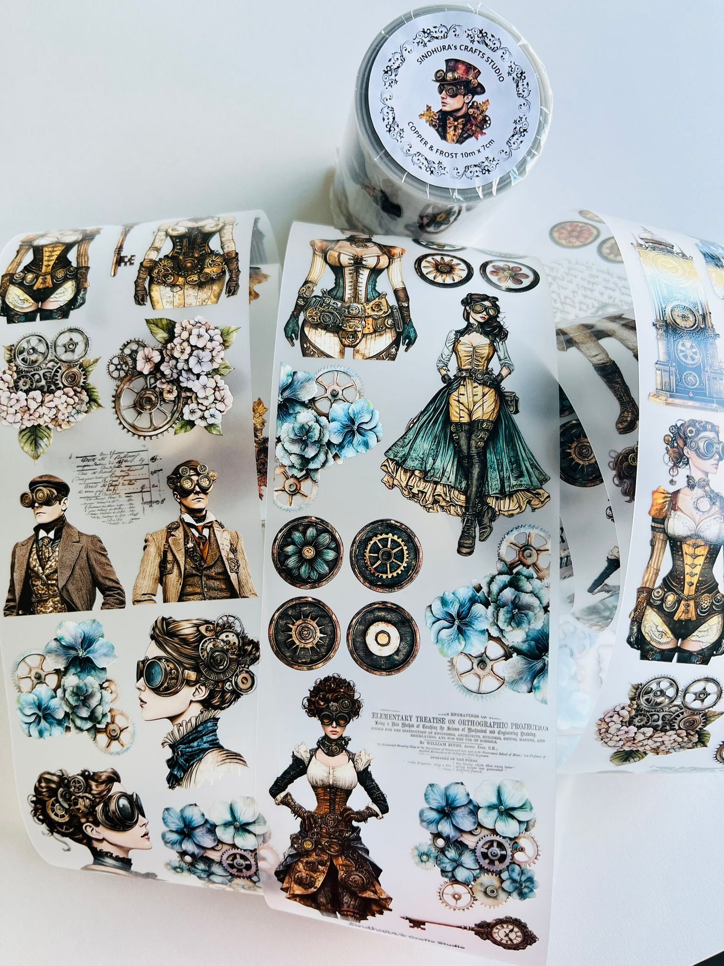 Copper & Frost | Matte PET Tape for  Scrapbooking and Journaling