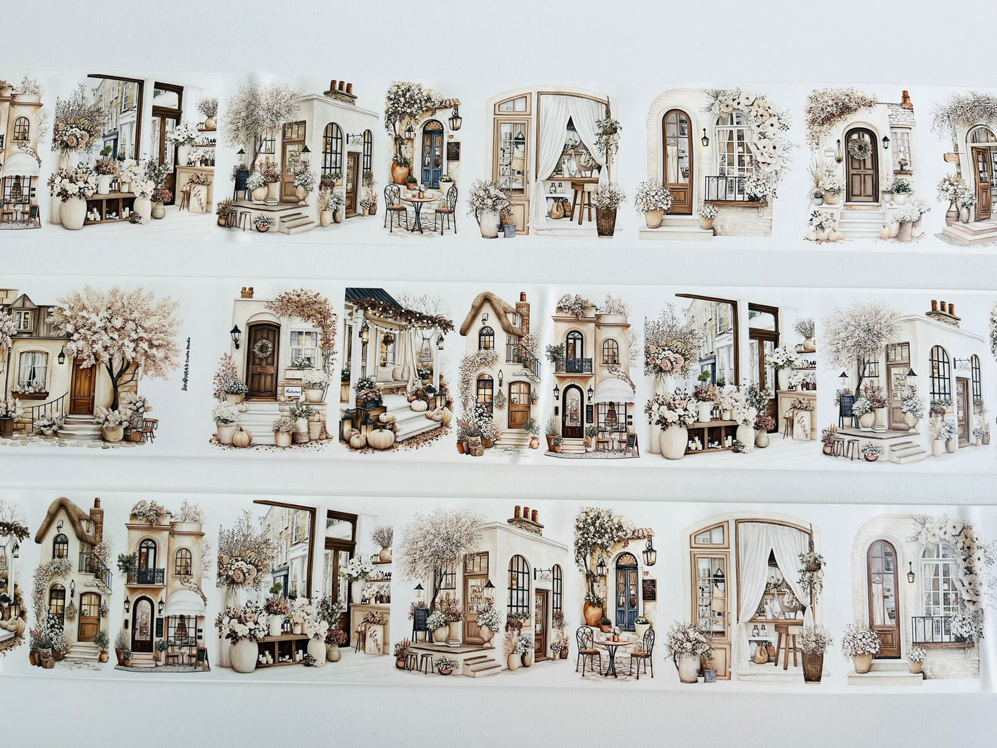 Autumn Promenade | Washi Paper | White Background Tape
