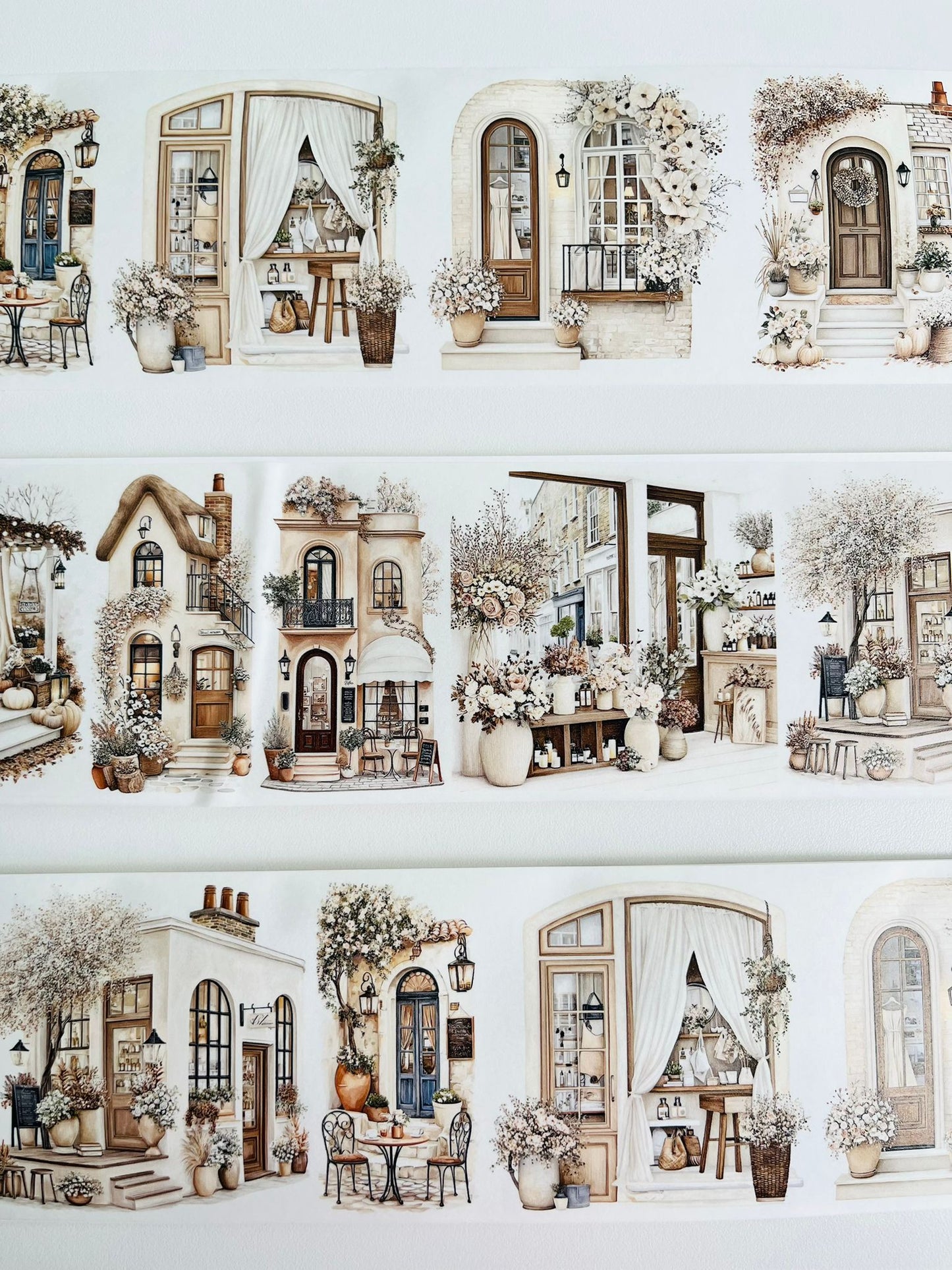 Autumn Promenade | Washi Paper | White Background Tape