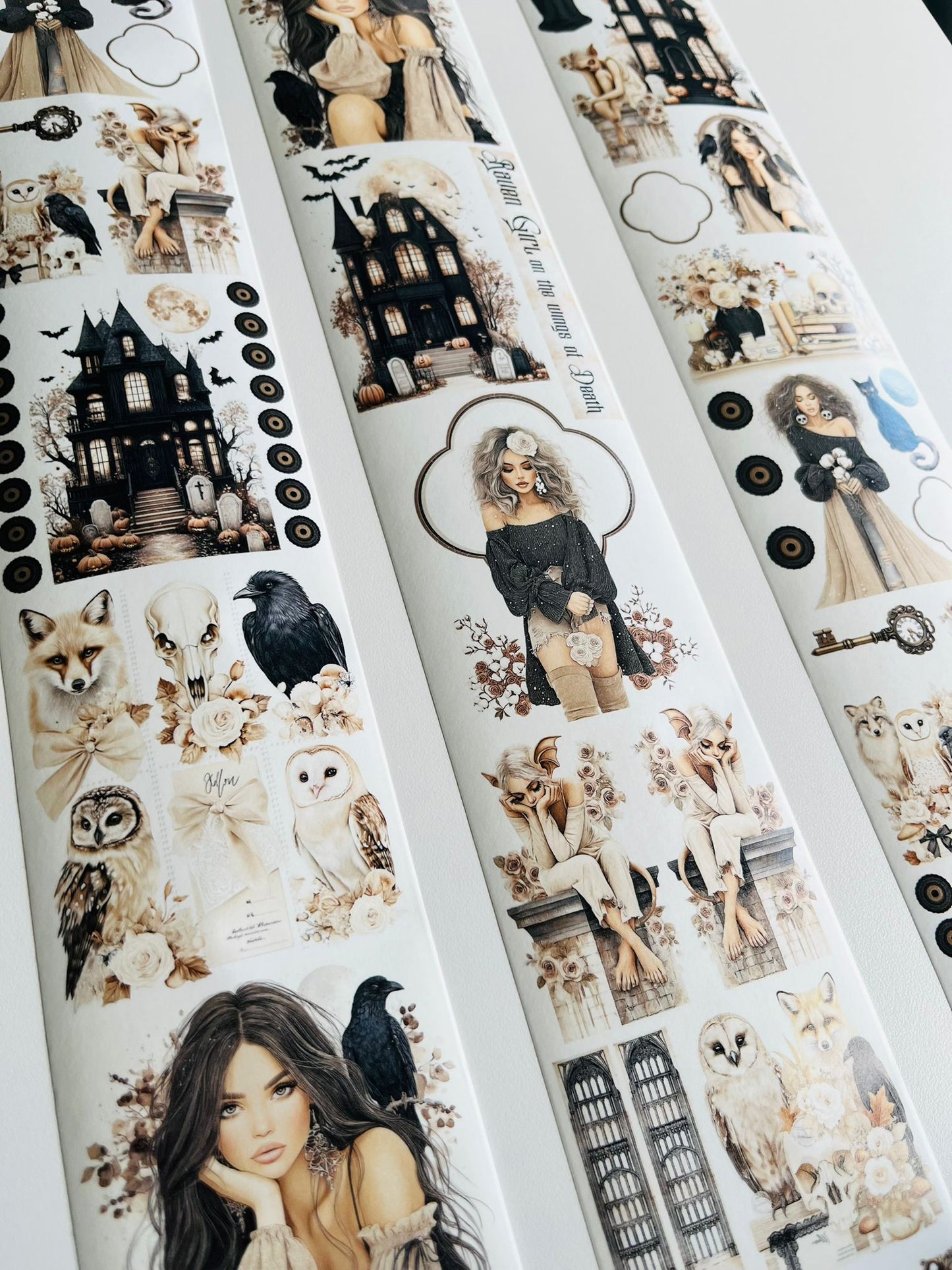 Haunted Reverie | Washi Paper | White Background Tape