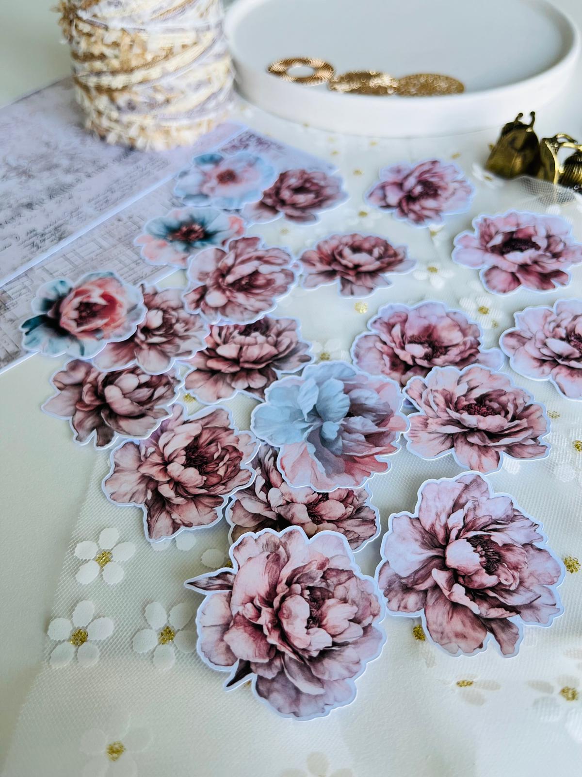 Blush Peonies Paper Ephemera – 20 Piece Set | 160gsm Paper