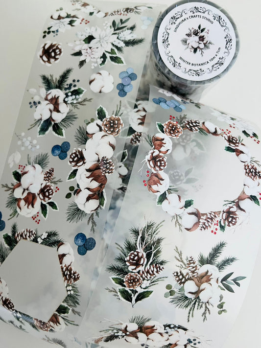 Winter Botanica | Matt PET Tape for Scrapbook & Journaling