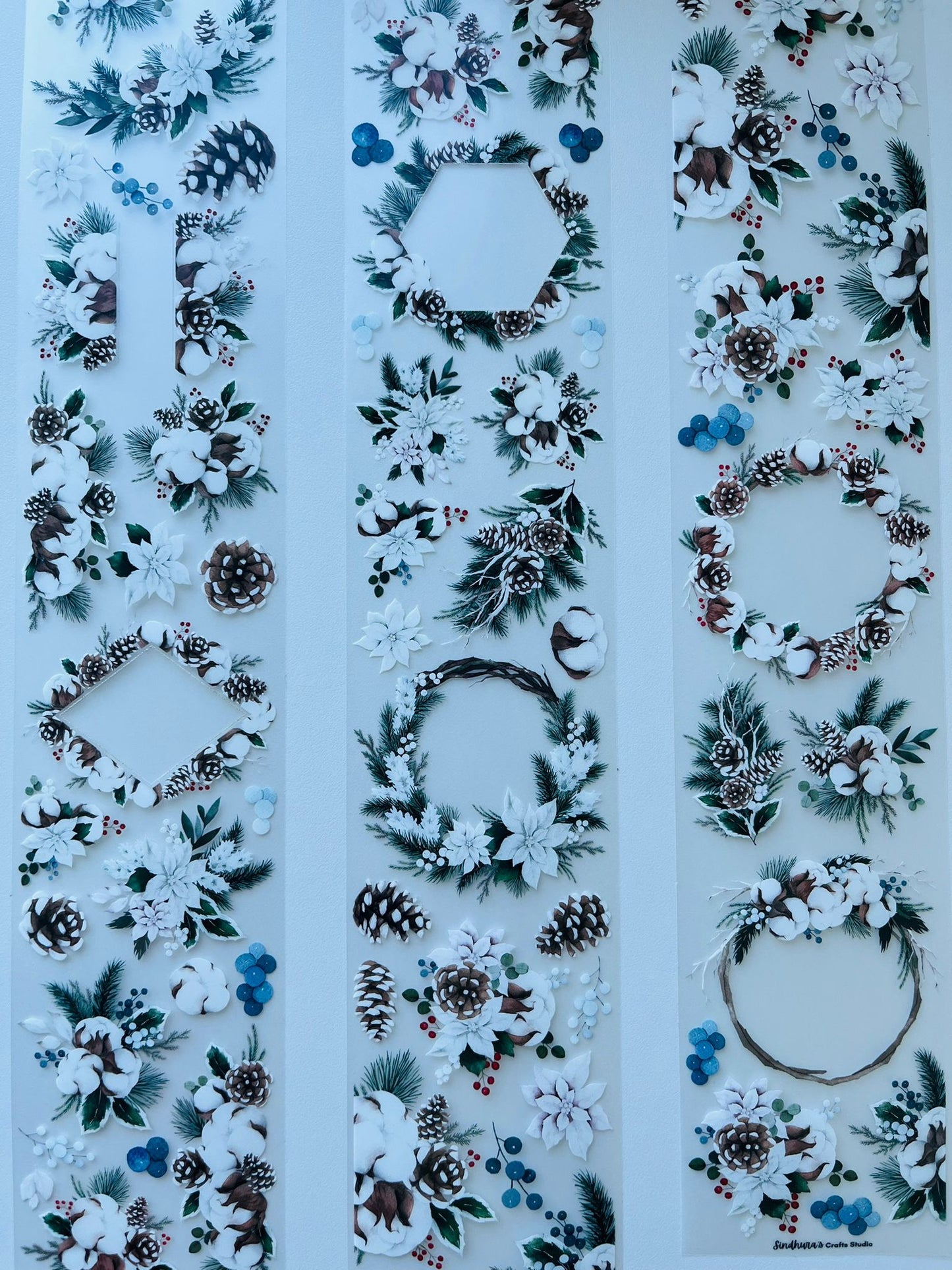 Winter Botanica | Matt PET Tape for Scrapbook & Journaling
