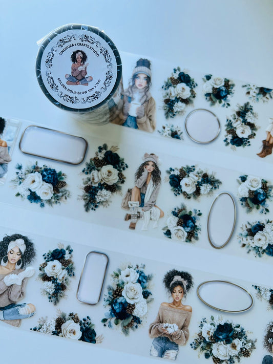 Golden Hour Glow | Matt PET Tape for Scrapbook & Journaling