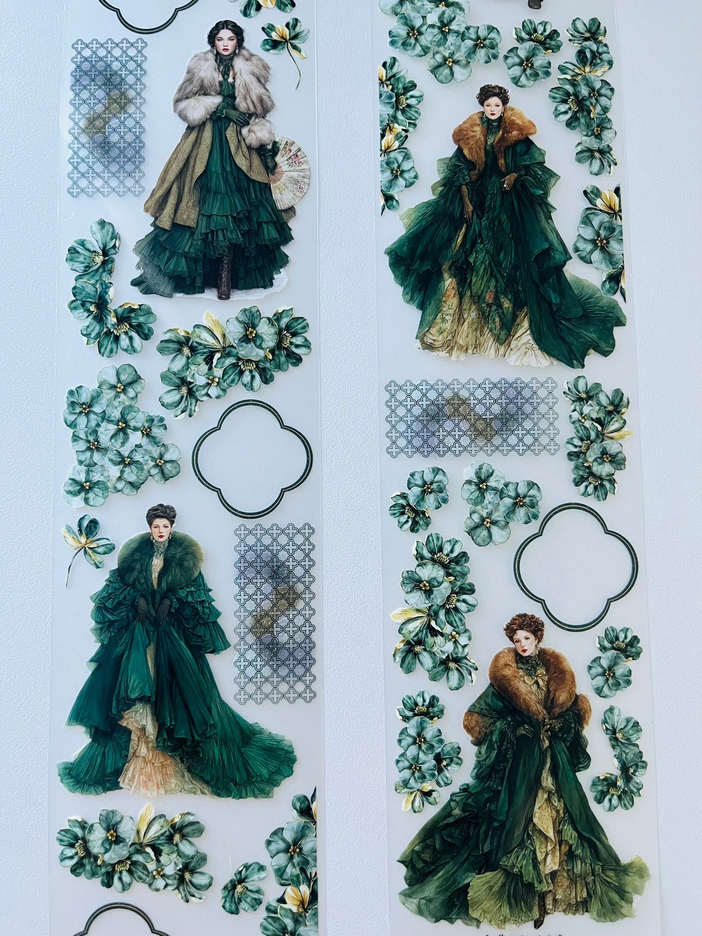 Duchess in Jade | Matt PET Tape for Scrapbook & Journaling