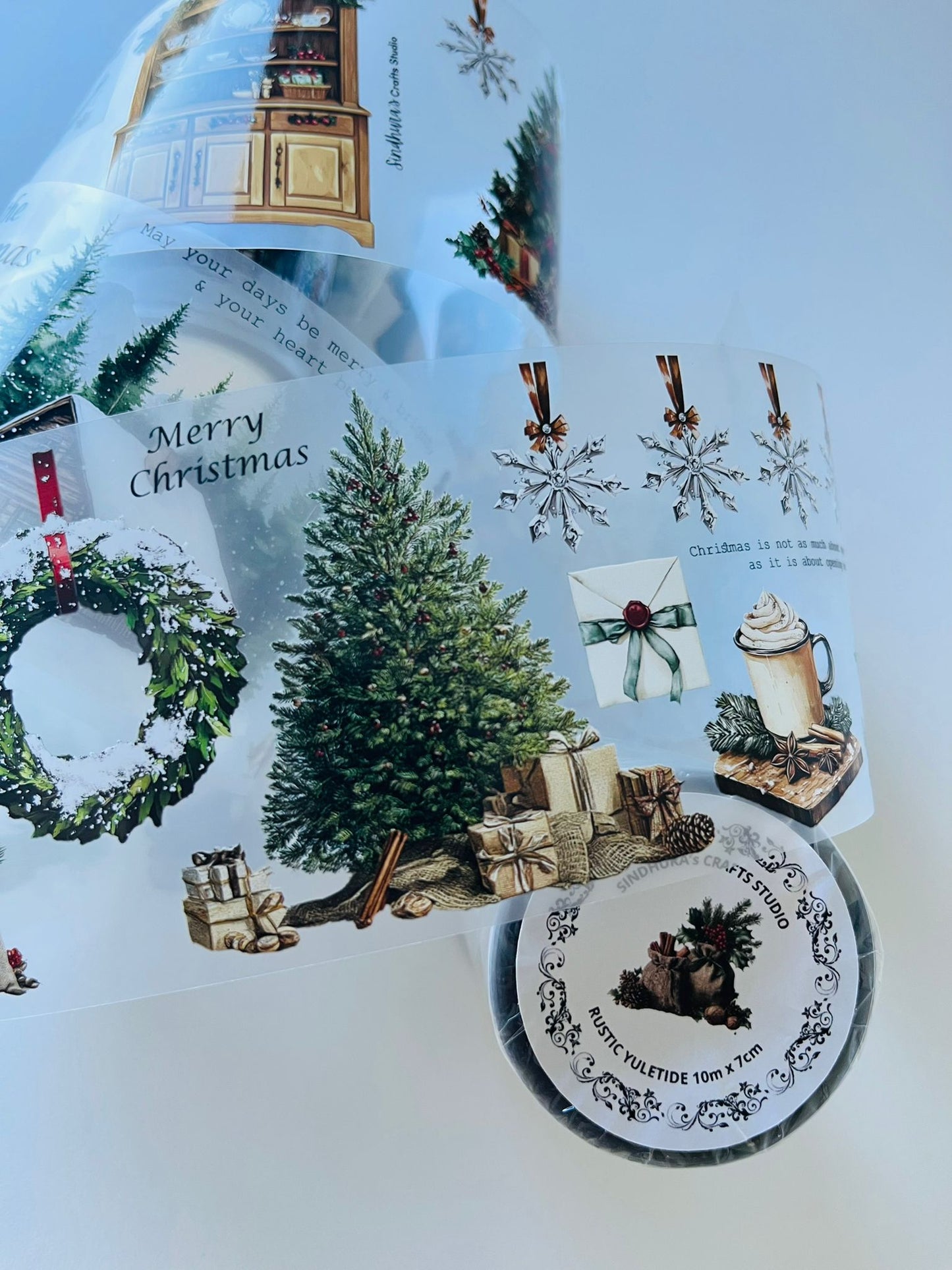 Rustic Yuletide | Matt PET Tape for Scrapbook & Journaling