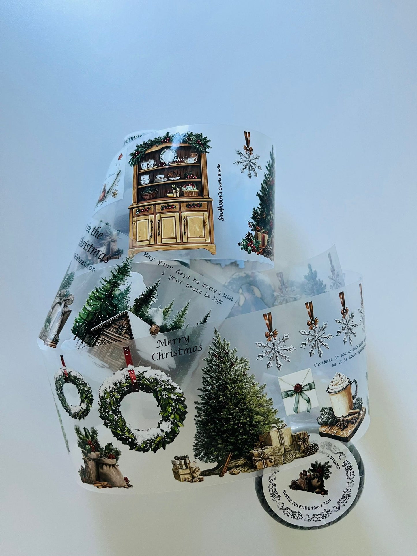 Rustic Yuletide | Matt PET Tape for Scrapbook & Journaling