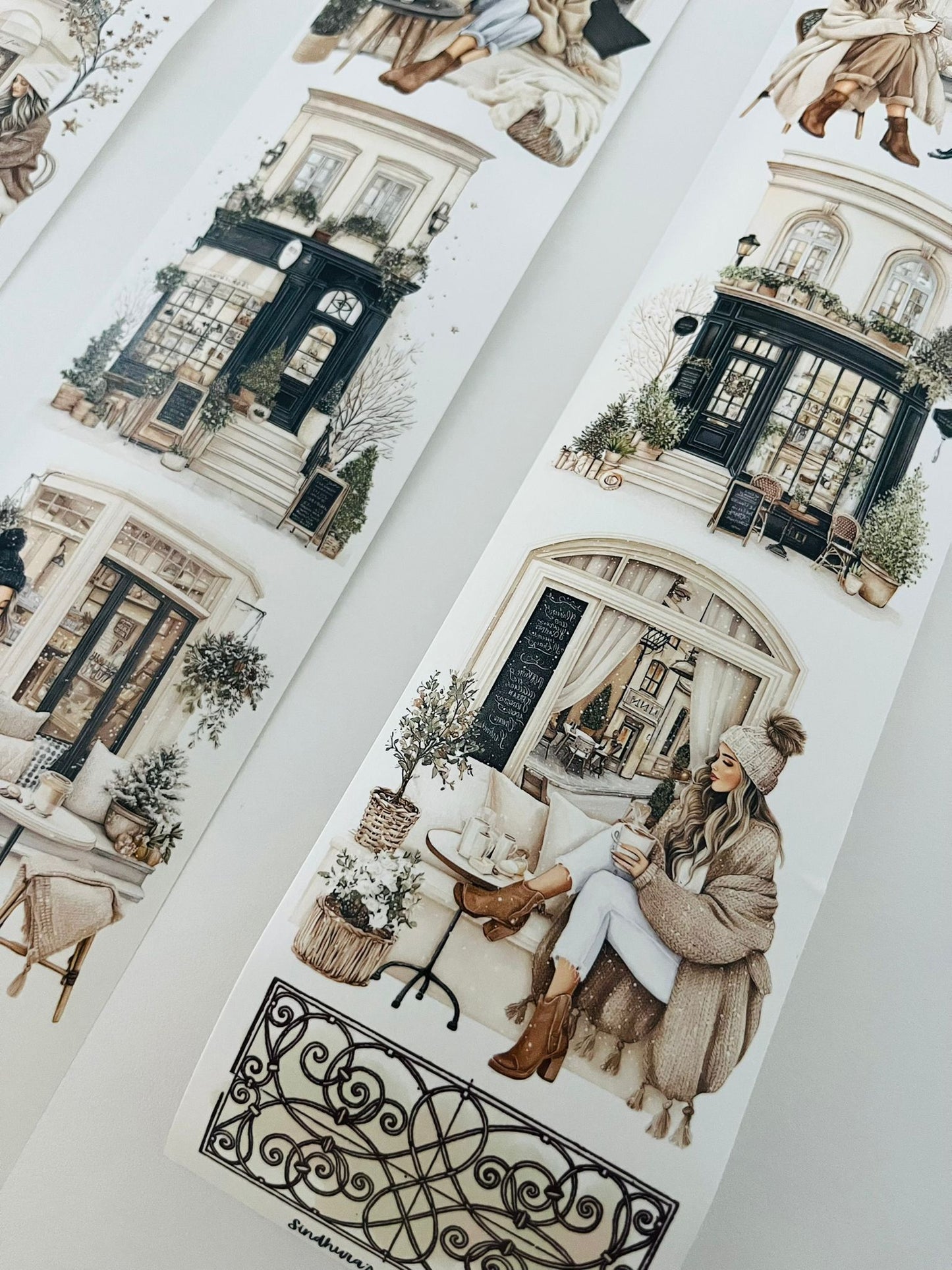 Boulevard Muse | Washi Paper | White Background Tape