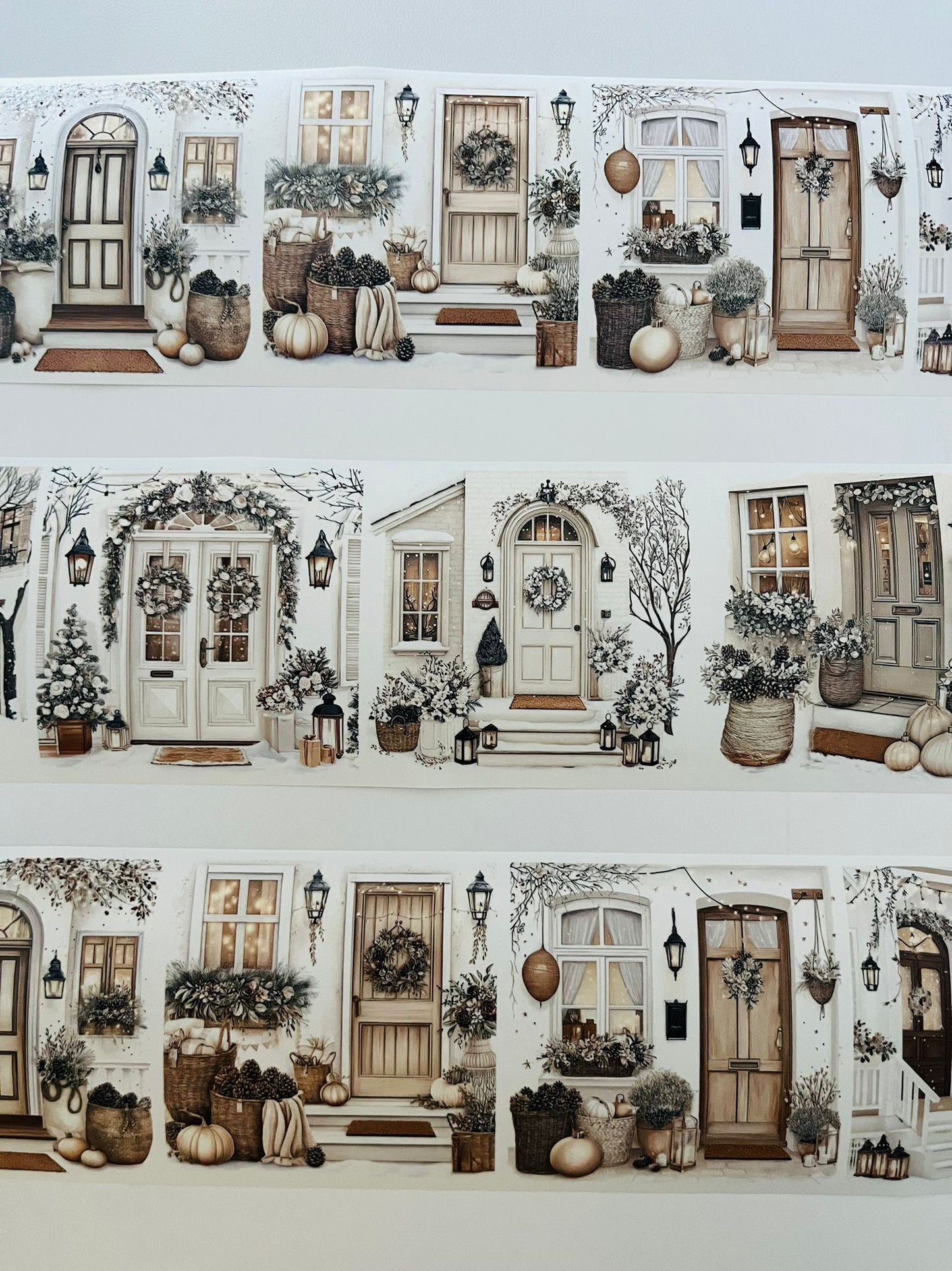 Winter Doorsteps | Washi Paper | White Background Tape