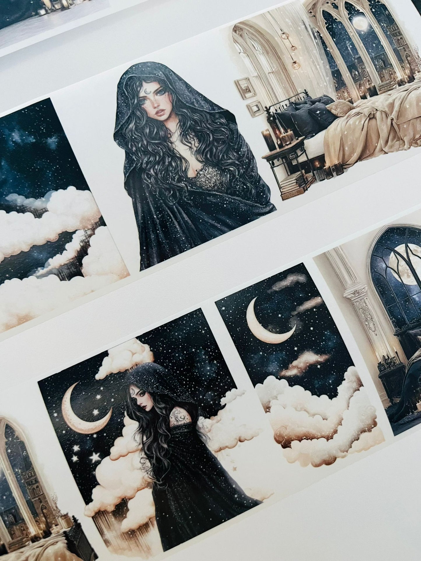 Midnight Sanctum | Washi Paper | White Background Tape