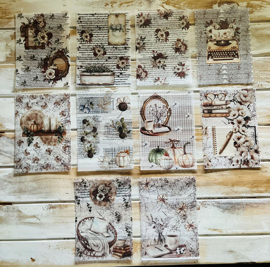 Autumn Whispers – A6 Vellum Paper (10 Designs)