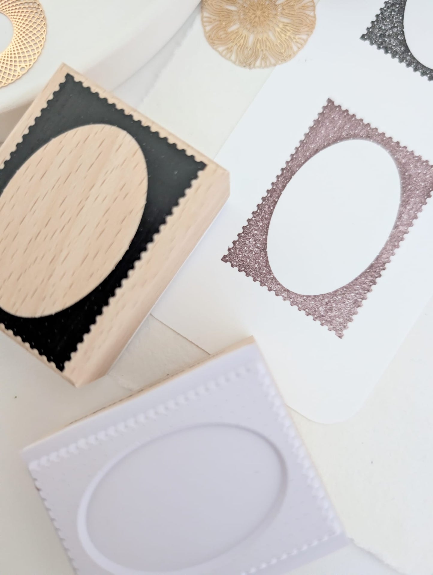 Memories | Original Frame Wooden Rubber Stamp