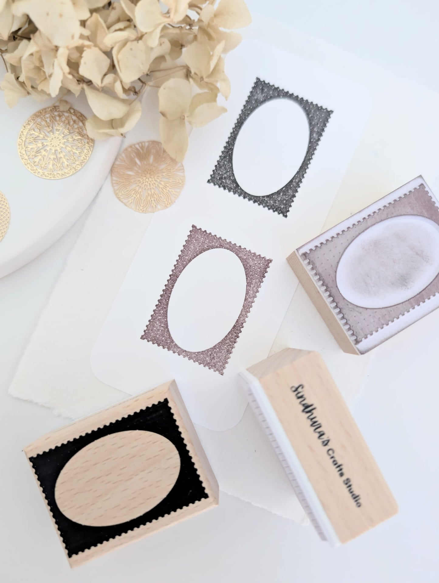 Memories | Original Frame Wooden Rubber Stamp