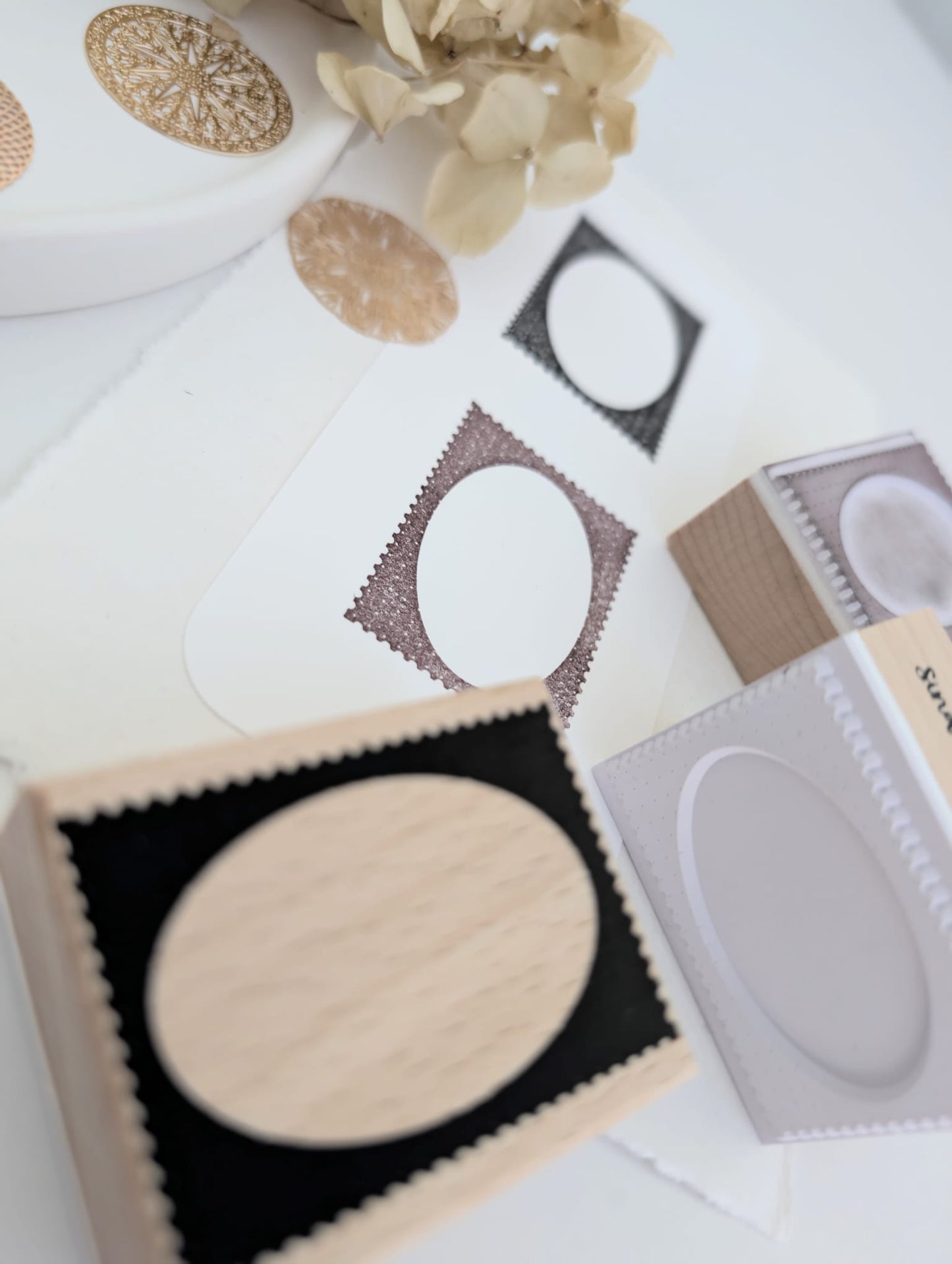 Memories | Original Frame Wooden Rubber Stamp