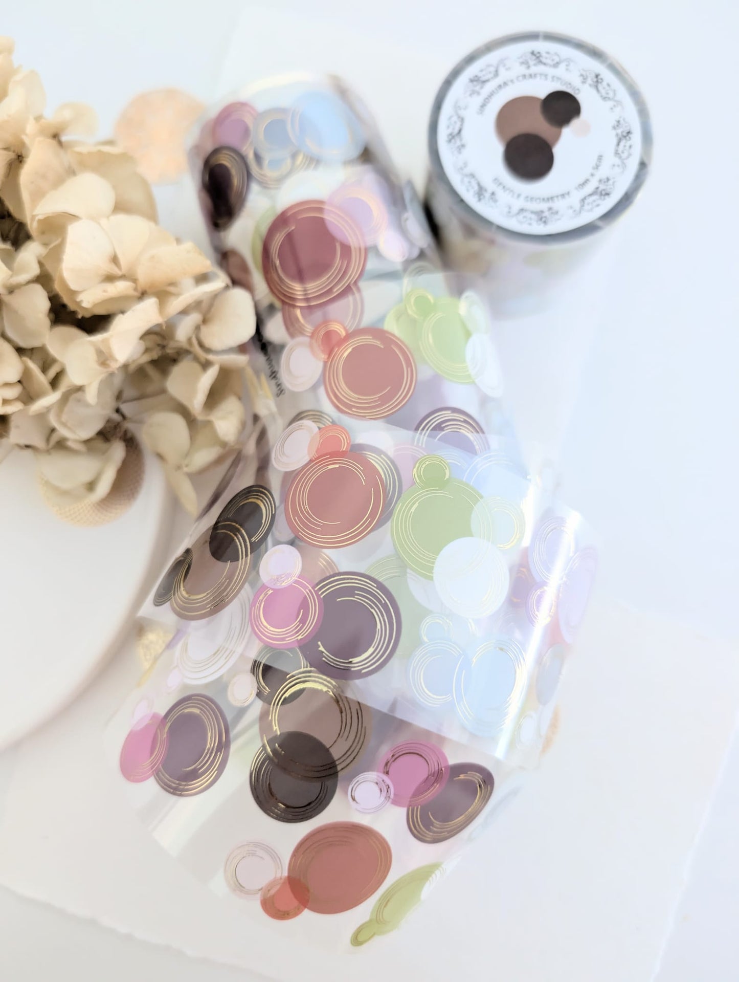 Gentle Geometry | Gold Foil Clear PET Tape